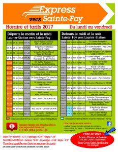 Express Ste-Foy Horaire 2017